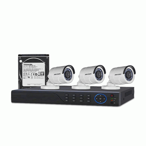 HIKVISION 3 Unit 1080P Night Vision Security CC Camera Package