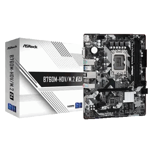 ASRock B760M-HDV/M.2 D4 Micro ATX Motherboard
