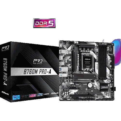 SRock B760M Pro-A DDR5 Micro ATX Motherboard