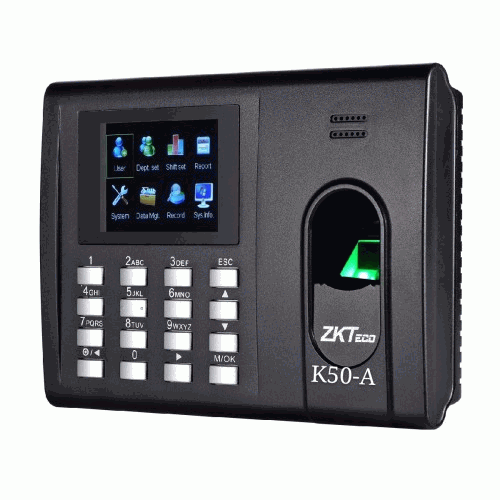 ZKTeco K50A Fingerprint Time Attendance & Access Control Terminal with Adapter
