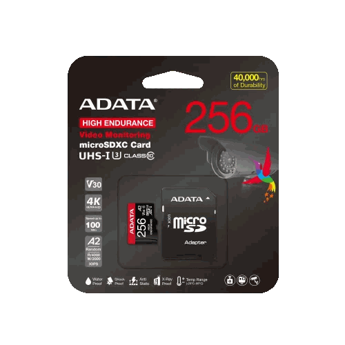 ADATA High-Endurance 256GB UHS-I Class 10 microSDXC Memory Card