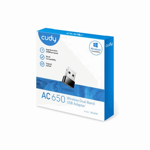 Cudy WU650 AC650 Dual Band Nano USB WiFi Adapter