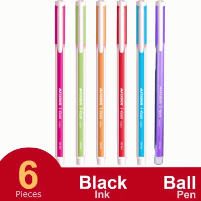 Matador i-teen Ball Pen Black Ink - 6 Pcs