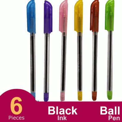 Matador All-Time Ball Pen-6Pcs - Black Ink