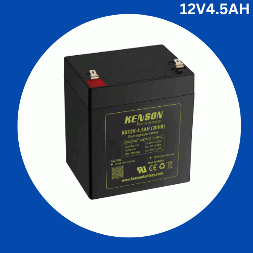 Battery 12V4.5Ah Black Rechargeable Sealed Lead Acid